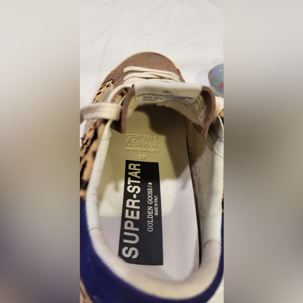 💎GOLDEN GOOSE Super Star women's leopard print calf hair sneakers - Picture 2 of 5